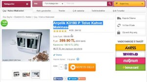 Arçelik K3190 P Telve Kahve Makinası