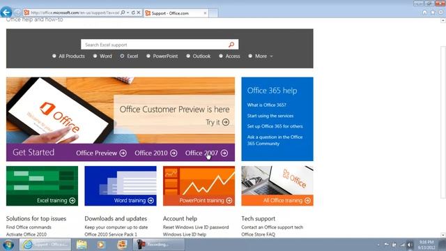 Microsoft Excel Basics 1/9 - Download Microsoft Excel 2007 or 2010 & Getting Started