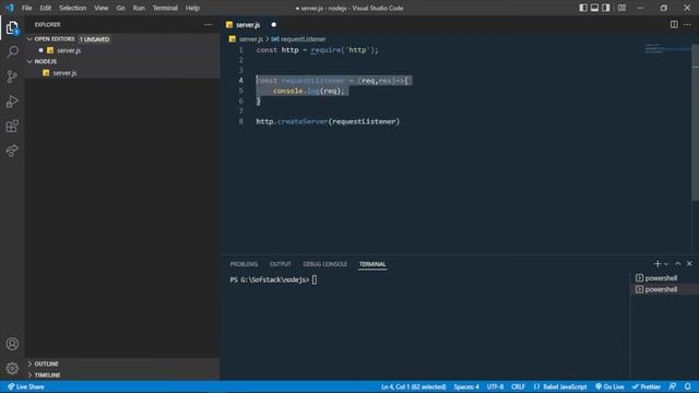 Creating a Nodejs Server - 05 | Node.js Tutorial for Beginners