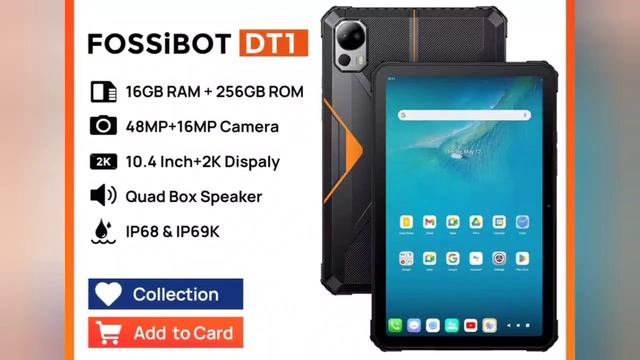 Новинка защищённый планшет FossiBot DT1, 8/256, 11000 mAh, Stereo, Camera 48+16. Скоро!!!