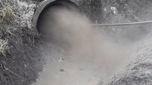Гидродинамическая прочистка ливневки.