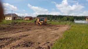 Планировка моего участка трактором ,