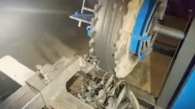 Станция для снятия чистой резины с шин