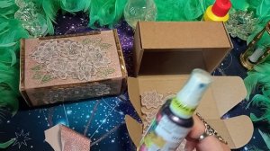 Ч.14 Шкатулка из картонной коробки своими руками. Делюсь новыми идеями.