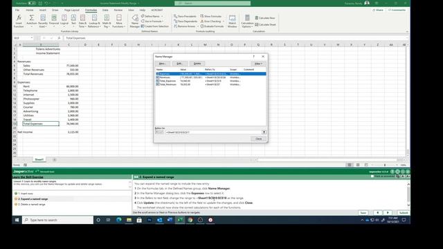 Excel Lesson 7b Modifying & Deleting Named Ranges смотреть онлайн