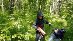 Nerf. Operation in a forest
