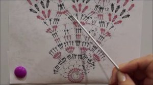 Салфетка крючком по схеме. Вязание салфетки. Ажурная салфетка. Часть 2.