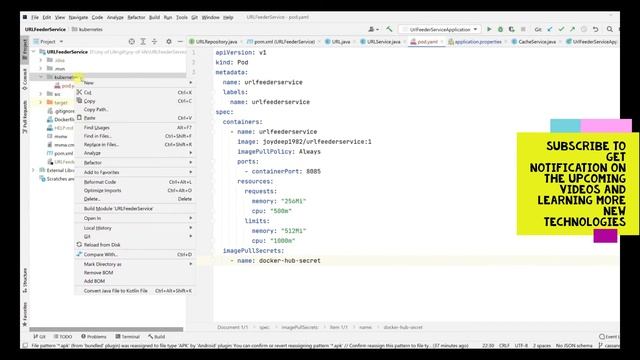 Episode 21: Deploying spring boot app in kubernetes (pods, replicaset, service and deployment) смотреть онлайн