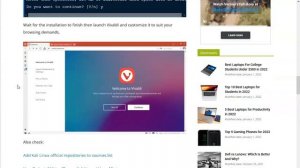 20220712 Replay Install Vivaldi Web Browser on Linux Mint Kali Linux