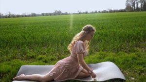 Today's yoga workout (BUT IN A DRESS)