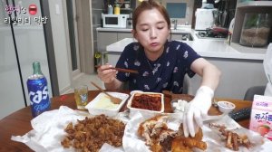 리얼먹방:) 매운닭발 & 통닭에 소맥한잔 ★ ft. 닭똥집튀김ㅣSpicy Chicken Feet & Fried ChickenㅣREAL SOUNDㅣASMR MUKBANGㅣ