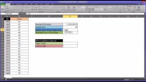 Calculating the Standard Error of the Mean in Excel