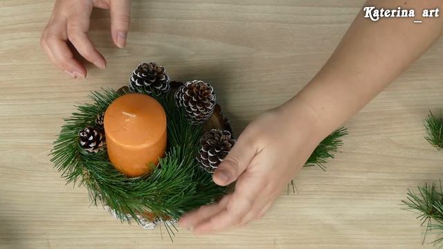 Новогодний подсвечник/DIY Christmas candlestick / DIY