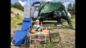 Прогулка на реку. Тестируем шатер вместо маркизы.