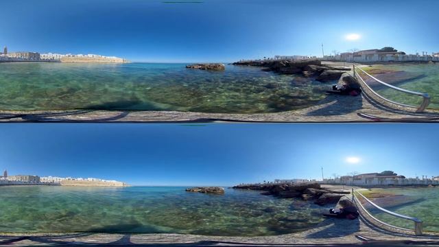 Monopoli, Cala Porta Vecchia, Puglia, Italy - 360° 3D hi-res 8K immersion into virtual reality. смотреть онлайн