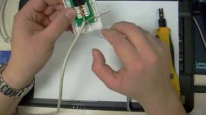 Обжим компьютерной розетки Cat 5e