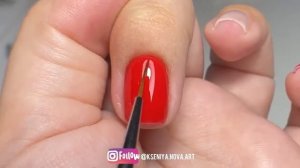 Идеальны красный гель-лак | Гель-лак однослойник | Очень быстрый дизайн ногтей