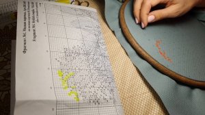 Начинаю новый процесс. Живой процесс вышивки.