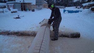 Дом из сруба #14.Паз (рубка+пилка)