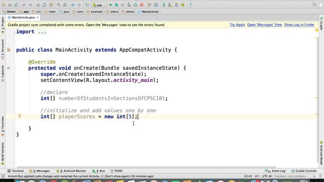 Java - Declare and Initialize Integer Arrays  | Arrays in Java