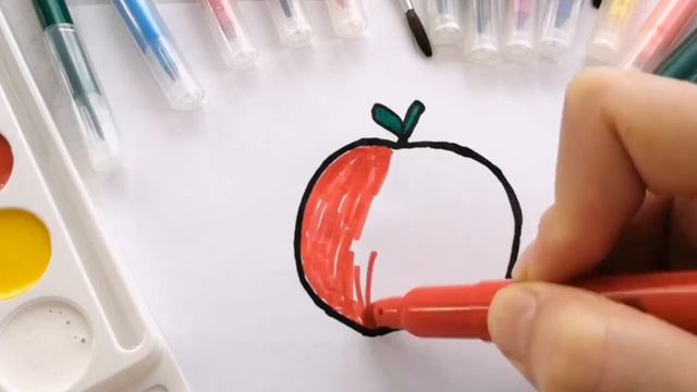 Bolalar uchun mevalarni chizish/Drawing fruits for children/Рисование фрукты для детей смотреть онлайн
