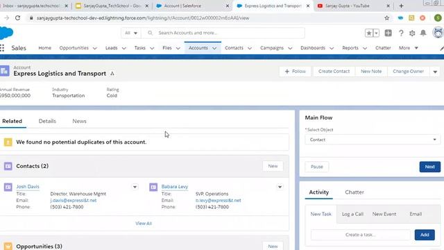 41 Create a record using Quick Action in Salesforce Lightning Experience | Salesforce Training Vide