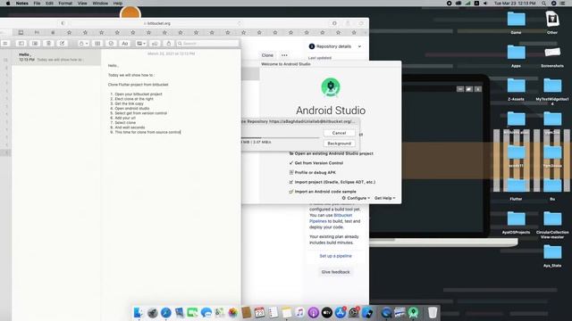 Flutter : How to clone flutter project from Bitbucket
