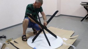 Как собрать стол Веста круглый не раздвижной