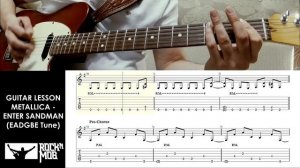 METALLICA - ENTER SANDMAN (GUITAR LESSON)