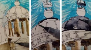 Рисую быстрый скетч архитектуры за 15 минут #арт #скетч #набросок #рисование #дизайн #пятигорск #кмв