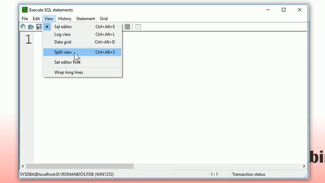 tutorial flamerobin gratis - o editor SQL