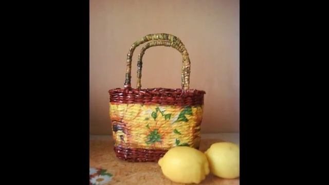 Оригинальные сумки из газетных трубочек своим руками смотреть онлайн