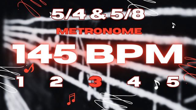 145 BPM - 5/4 & 5/8 Metronome смотреть онлайн