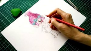 КАК НАРИСОВАТЬ ПОЭТАПНО ТРОЛЛЕЙ. РИСУЕМ РОЗОЧКУ КАРАНДАШАМИ // how to draw a Trolls / Poppy
