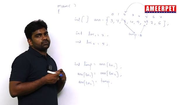 Swap Elements in Java Array | By Srinivas | Ameerpet Technologies