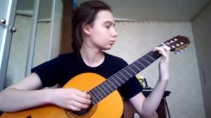 Алина Кукушкина играет на гитаре "Прелюдия" Иванов-Крамской.