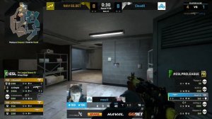 Группа C. NAVI vs CLOUD9. Map-1 Overpass. ESL Pro League Season 13