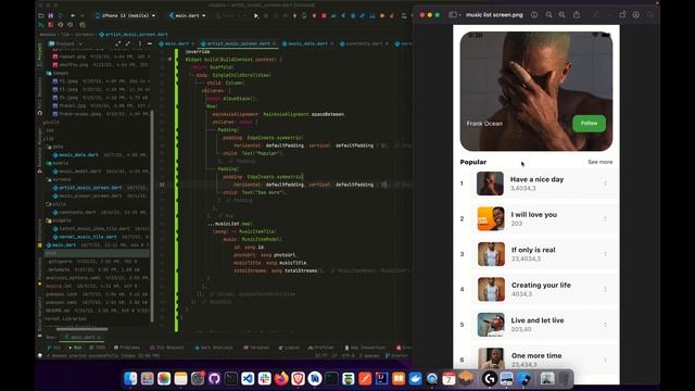 #Flutter | Build a music player app from grounds up | #part2 coding