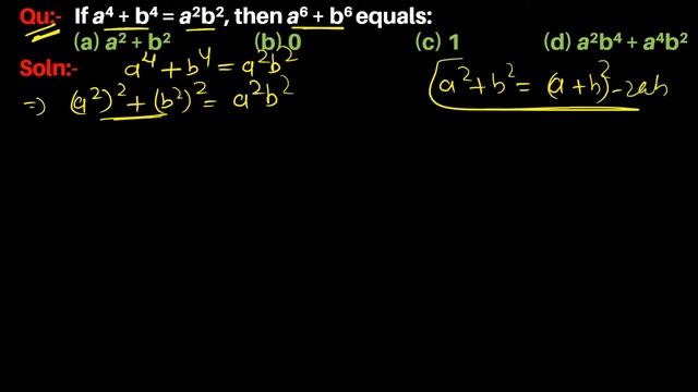 Q84 | If a^4 + b^4 = a^2b^2, then a^6 + b^6 equals | Algebra | Gravity Coaching Centre смотреть онлайн