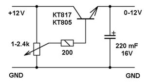Регулятор напряжения на КТ805