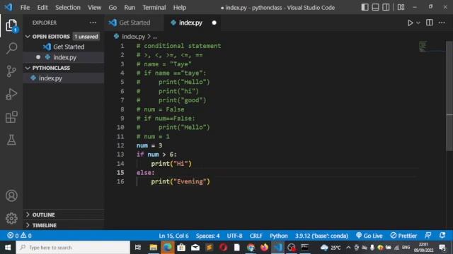 Python if statement