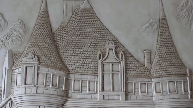 Барельеф на стене. 3-D Штукатурка. Лепнина. Замок Азе-Ле-Ридо.