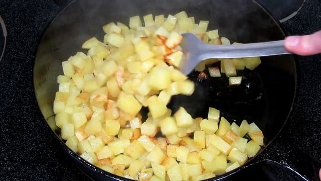 Fried Potatoes with Onions & Peppers Recipe ~ Best Home Fried Potatoes
