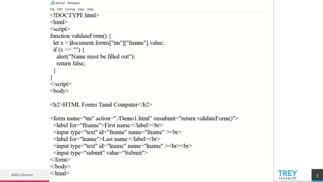 Create an Interactive HTML Form with Input Validation Alert | JavaScript, HTML, CSS | Tamil