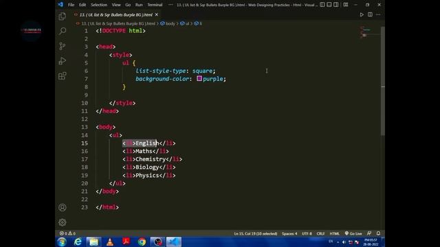 Write a CSS style specification rule that would make all Unordered lists (UL tags) have square...