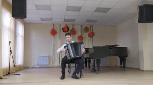Максимов Алексей 15 лет Соло баян С. И.С.Бах Органная прелюдия ре минор