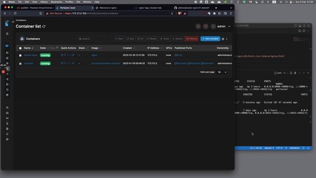 docker-spcn-01: run, docker compose, portainer VScode with Remote SSH смотреть онлайн
