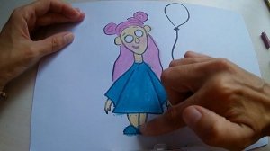 How to draw a cartoon girl (for children)//Как нарисовать мультяшную девочку (для детей)