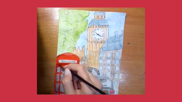 Как нарисовать Лондон| Как нарисовать город| Рисуем город акварелью ???️#drawing #рисование #арт смотреть онлайн