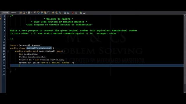 Java Program To Convert Decimal To Hexadecimal смотреть онлайн